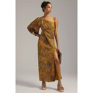Anthropologie Nirmooha One-Shoulder Shine Dress